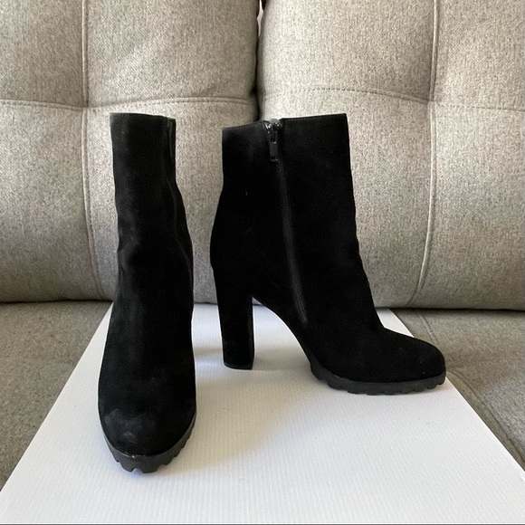 Aldo Suede Black high heel ankle boots - Picture 1 of 5